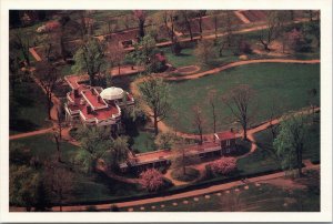 postcard Charlottesville VA - Jefferson - Monticello - aerial view