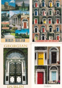 Doors Of Dublin 4x Irish Door Ireland Postcard s