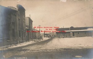 France, Vigneulles, RPPC, Street Scene, Business Section, Photo