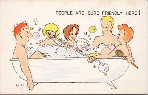 People Are Sure Friendly Here Vintage Comedy Postcard PC285