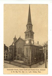 MA - Chelsea. Fire Ruins Apr. 12, 1908. Universalist Church BEFORE the Fire