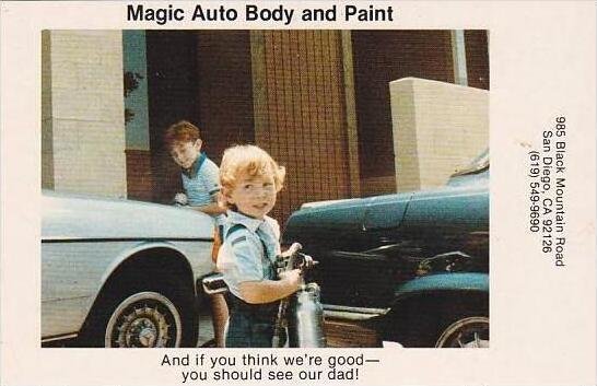 Advertising Magic Auto Body &  Paint San Diego California