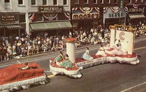 Vintage Postcard - Float in Peony Festival Parade - Van Wert, Ohio
