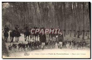 Vintage Postcard Chasse has courre out of Drill of Fontaineb