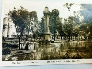 Vintage Postcard Lago en la Alameda San Luis Potosi S.L.P. Mexico 