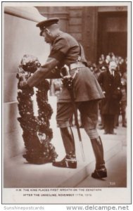 His Majesty The King Places First Wreath On The Cenotaph After The Unveiling ...