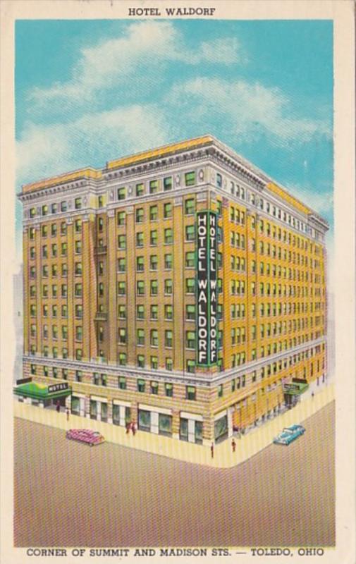 Ohio Toledo Hotel Waldorf 1960