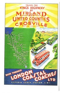 Buses, Route Map, Midland, Crosville Motor, England, London Coastal Coaches
