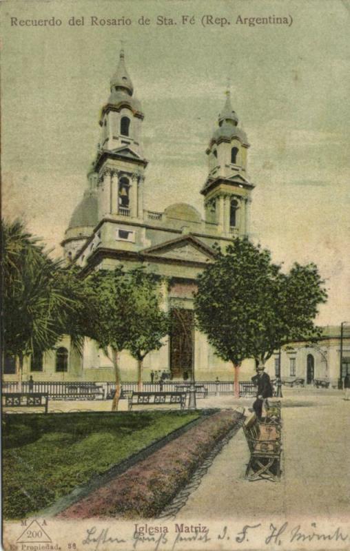 argentina, ROSARIO DE SANTA FÉ, Iglesia Matriz (1908) Stamp