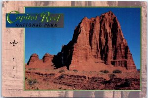 Monolithic sandstone butte, Cathedral Valley, Capitol Reef National Park - Utah