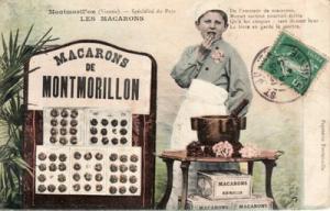 Advertising   MACARONS de MONTMORILLON  1914 postcard