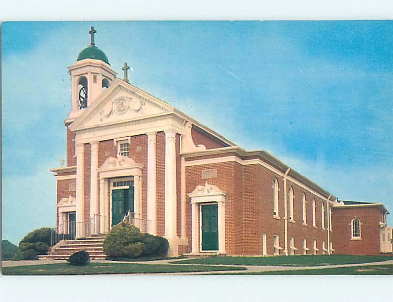 Unused Pre-1980 CHURCH SCENE Narragansett Rhode Island RI hs6585