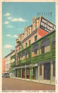 Vintage Postcard 1939 Antoine's Oldest French Restaurant New Orleans Louisiana