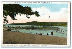 1931 Bathing Beach North West Arm Halifax Nova Scotia Canada Postcard