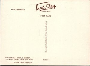 Devon Postcard - Powderham Castle, Exeter, East Front From The Park RR16662