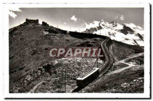 Modern Postcard Zermatt Gornergratbahn mit Kulm Hotel Gornergrat Monte Rosa S...