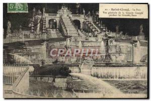 Postcard Old Saint Cloud Generale The Park View of the Grand Cascade in the g...