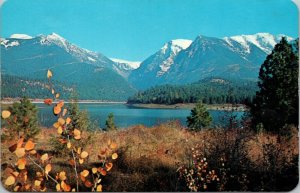 Mission Lake Mountain Range Missoula Kalispell Montana Postcard Ross Hall Studio