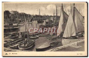 Old Postcard Royan Port Boat