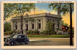 Kenosha Wisconsin 1940s Postcard Historical And Art Museum