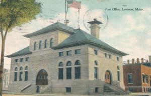 Post Office at Lewiston, Maine - pm 1909 - DB