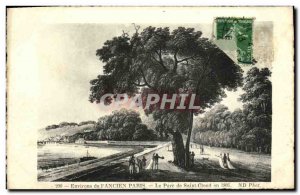 Old Postcard vicinity of Old Paris Le Parc de Saint Cloud in 1805