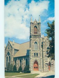 Unused 1950's CHURCH SCENE Bennington Vermont VT p4049