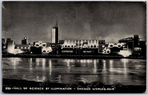 Hall Of Science Illumination Chicago World's Fair Century Of Progres Postcard