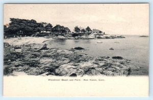 NEW HAVEN, Connecticut CT ~ Early View WOODMONT BEACH & POINT 1900s UDB Postcard