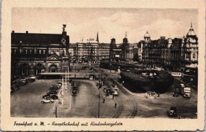 Germany Frankfurt Am Main Hauptbahnhof Vintage Postcard C048