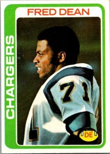 1978 Topps Football Card Fred Dean San Diego Chargers sk7153