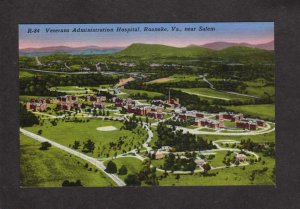 VA VA Veterans Administration Hospital Roanoke nr Salem Virginia Postcard Linen
