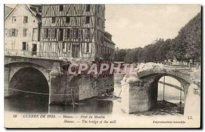 War of 1914 Meaux Postcard Old Mill Bridge