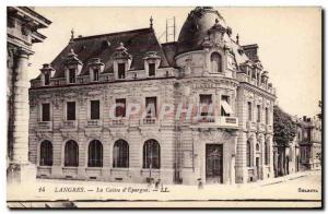 Old Postcard Bank Caisse d & # 39Epargne Langres