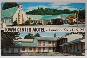 London Kentucky TOWN CENTER MOTEL U.S. 25 State 80 Postcard A20