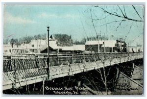 1909 Bremer Sue Bridge Exterior Building Waverly Iowa Vintage Antique Postcard