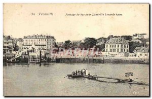 Old Postcard Trouville Passage du Bac Deauville Maree Basse