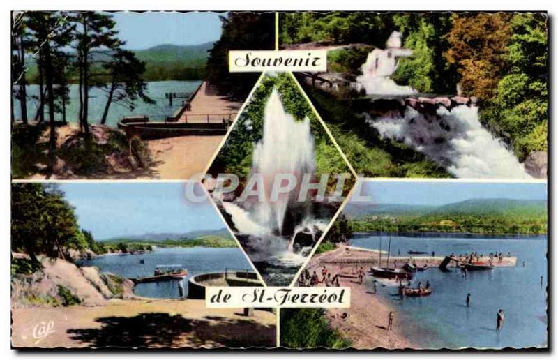 Modern Postcard St Ferreol Lake Waterfalls The sheaf The basin The beach and ...