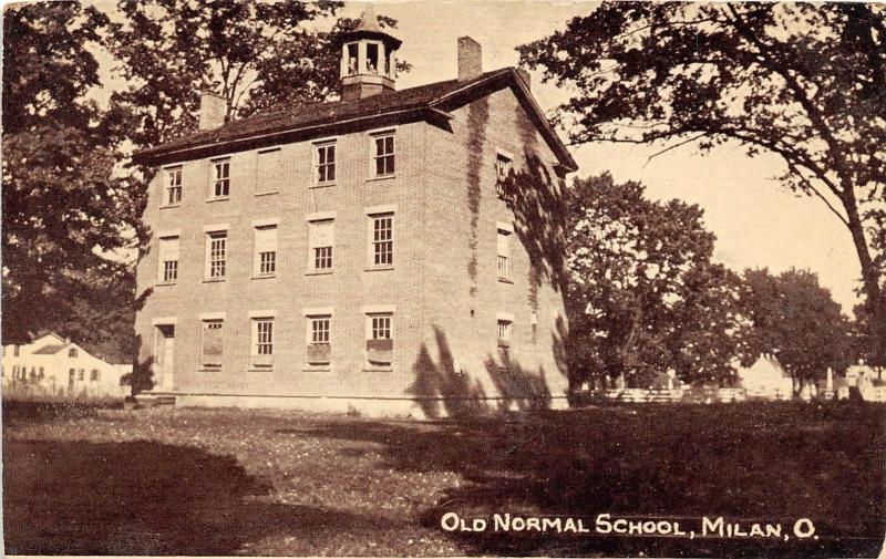 E52/ Milan Ohio Postcard c1910 Old Normal School Building