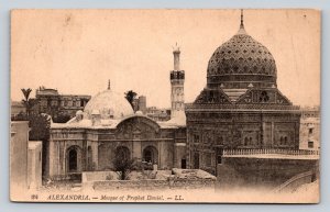 c1920 Alexandria Egypt - Mosque of Prophet Daniel ANTIQUE Postcard 0541