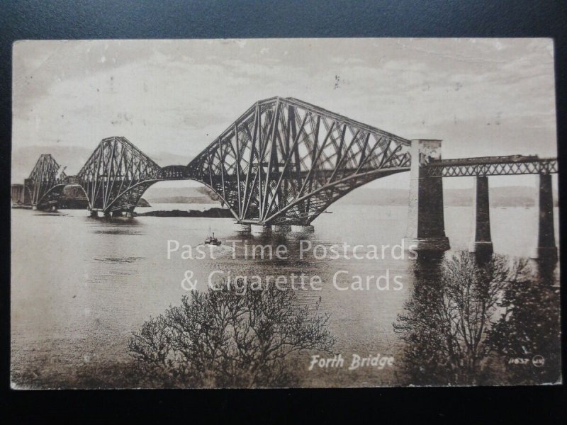 Forth Bridge showing Steam Locomotive c1920