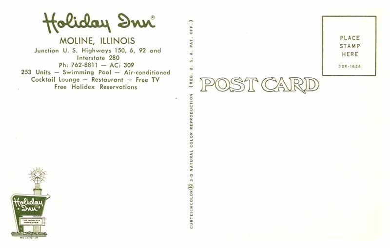 Postcard RESTAURANT SCENE Moline Illinois IL AT3701