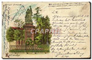 Postcard Old Krieger Denkmal Karlsruhe