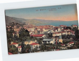 Postcard General view, Menton, France