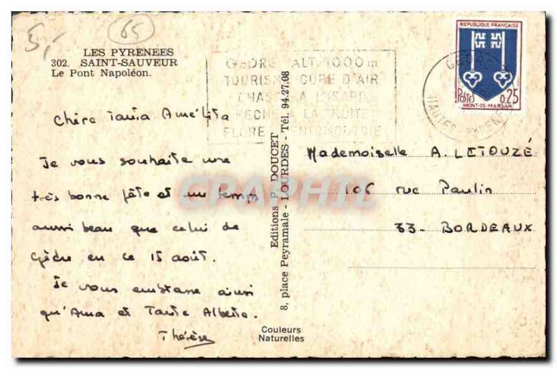 Postcard Old Saint Sauveur Le Pont Napoleon