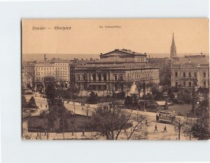 Postcard Albertplatz Dresden Germany