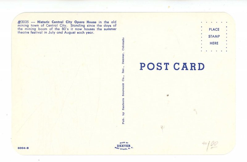 CO - Central City. Opera House