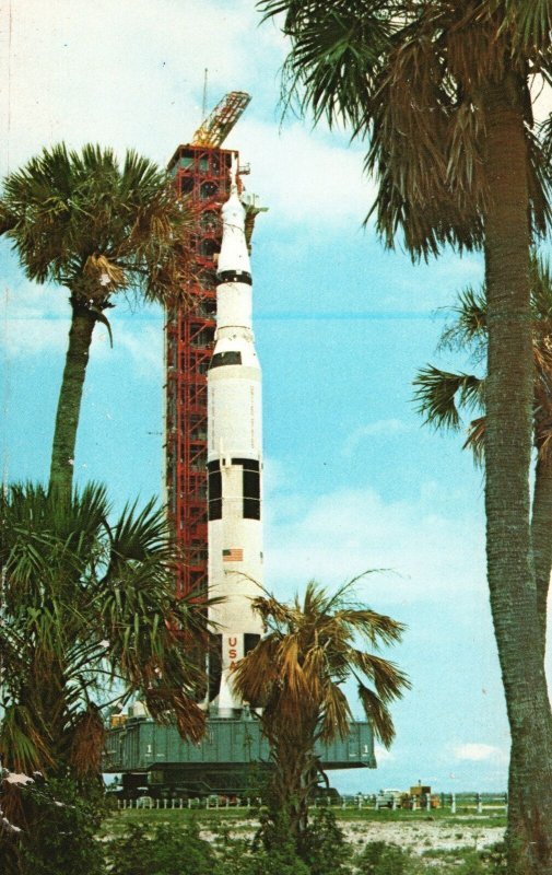 Vintage Postcard The Apollo 11 Saturn V Space Vehicle Kennedy Space Center FL