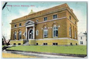 c1910's Public Library Building Oskaloosa Iowa IA Posted Antique Postcard