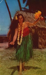 Vintage Postcard Hula Dancer Beautiful Hawaii Entertainer Honolulu Photo Supply